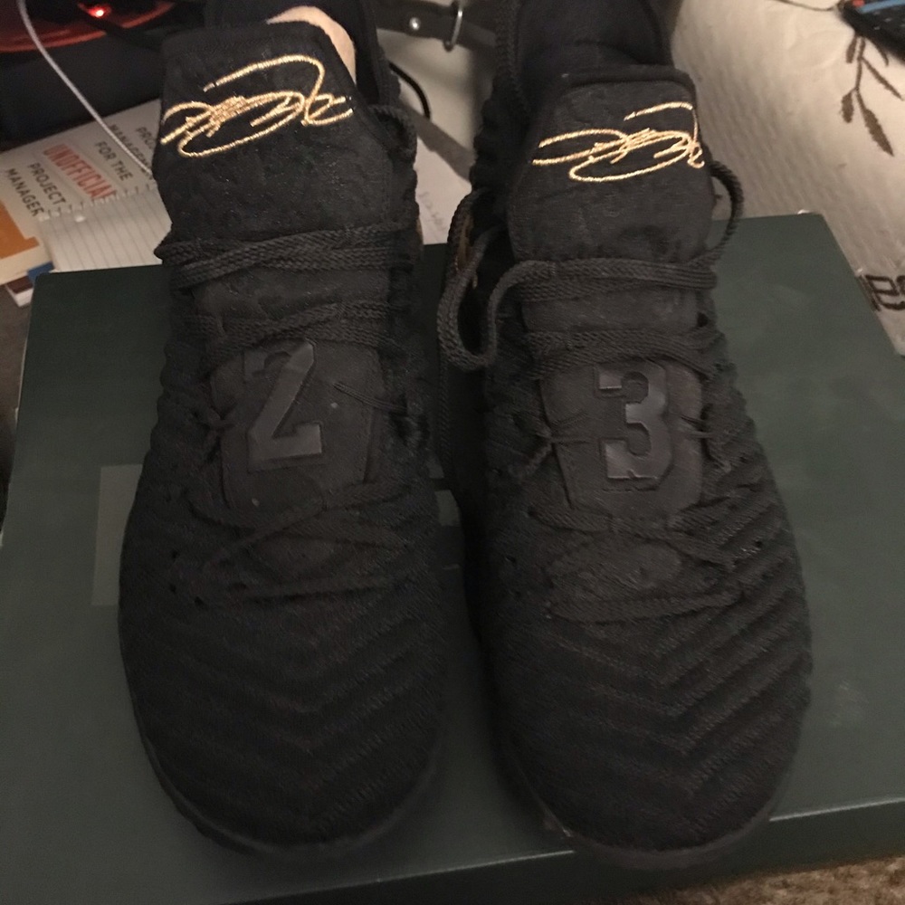Gently used men’s basketball sneakers.